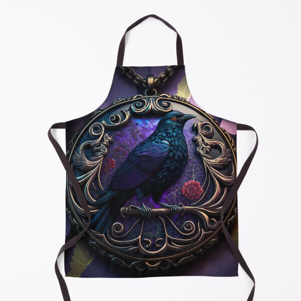 Item preview, The Raven Amulet II - Detailed Talisman / Charm / of Mystical Gothic Raven, Jewelry - Very High Resolution - Original Artwork designed and sold by CloudofKnowing.