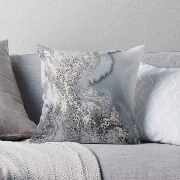 unique marble rock look Throw Pillow