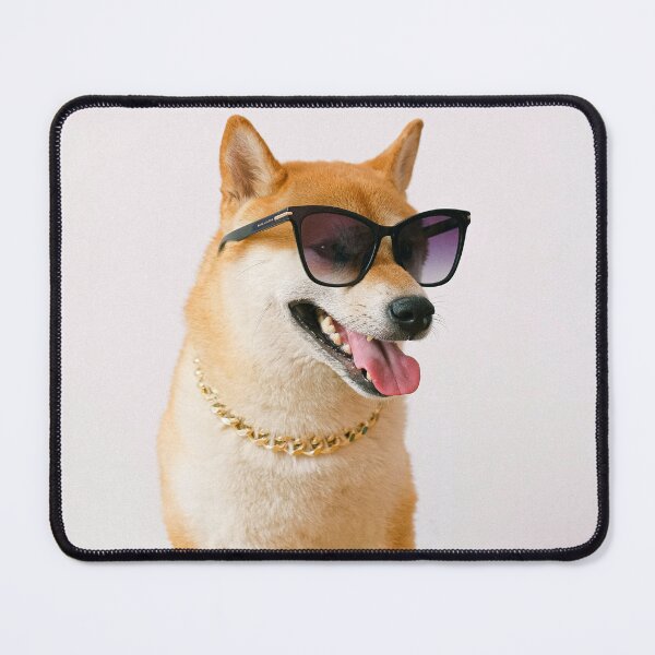 Item preview, Dog with sunglasses and gold necklace designed and sold by PET-SHIRTS.