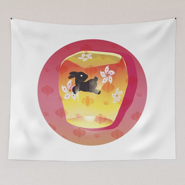 Item preview, Chinese lantern with  rabbit,  designed and sold by MariaTsy.