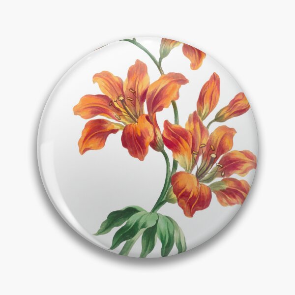 Item preview, Vintage Flowerpattern - orang lily vector vintage floral art print designed and sold by YANAY-FASHION.