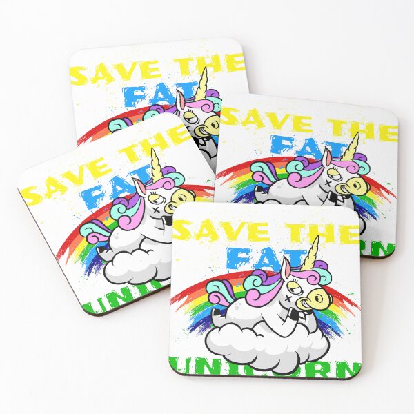 Item preview, SAVE THE FAT UNICORM designed and sold by mercadoretro.