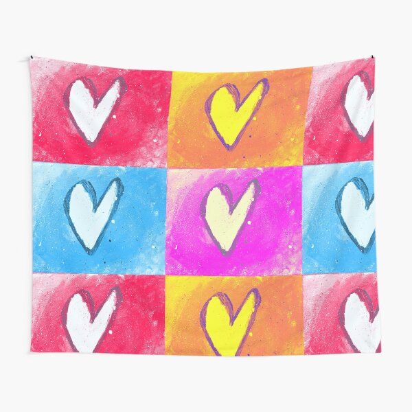 Spray Painted Hearts Tapestries for Sale Redbubble