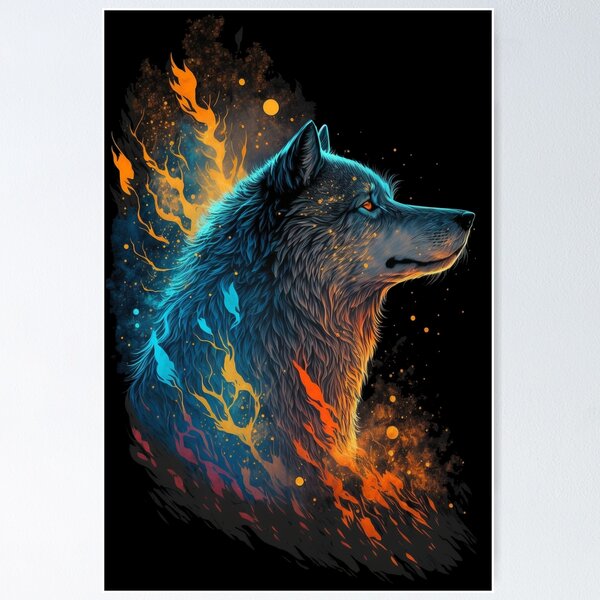 Item preview, Fire Wolf - Spirit Animal designed and sold by SymonBeen.