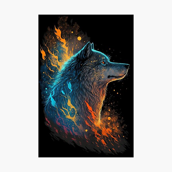 Item preview, Fire Wolf - Spirit Animal designed and sold by SymonBeen.