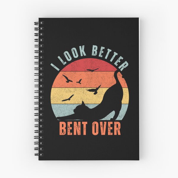 Item preview, I Look Better Bent Over Funny Vintage Cat Stretching Retro Sunset designed and sold by CandyDroidMerch.
