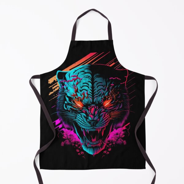 Item preview, Retrowave Synthwave Tiger Head - 1980's Animal Print designed and sold by Odd World.