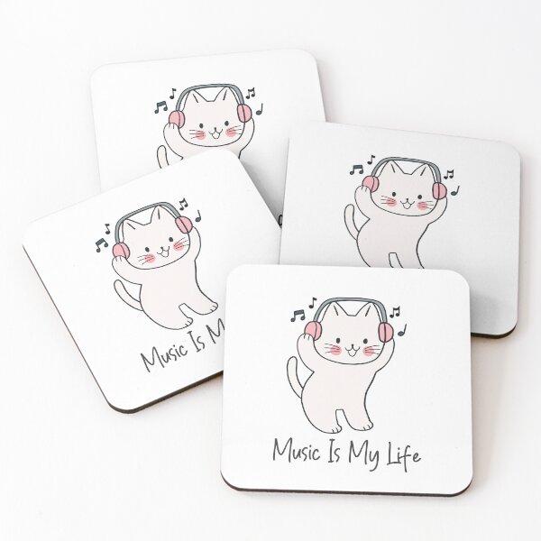 Item preview, Music Is My Life Cat designed and sold by HappyLifeCreate.