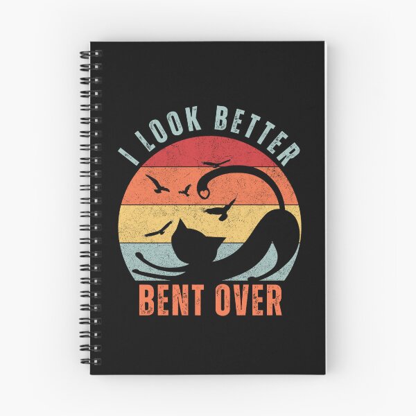 Item preview, I Look Better Bent Over Funny Vintage Cat Stretching Retro Sunset designed and sold by CandyDroidMerch.