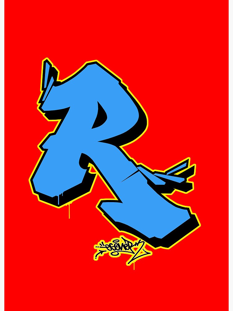 BLUE LETTER R BY ESONE URBAN GRAFFITI STREET STYLE  Kids T-Shirt for Sale  by GraffitiBomberZ