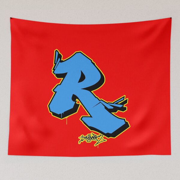 Item preview, BLUE LETTER R BY ESONE URBAN GRAFFITI STREET STYLE  designed and sold by GraffitiBomberZ.