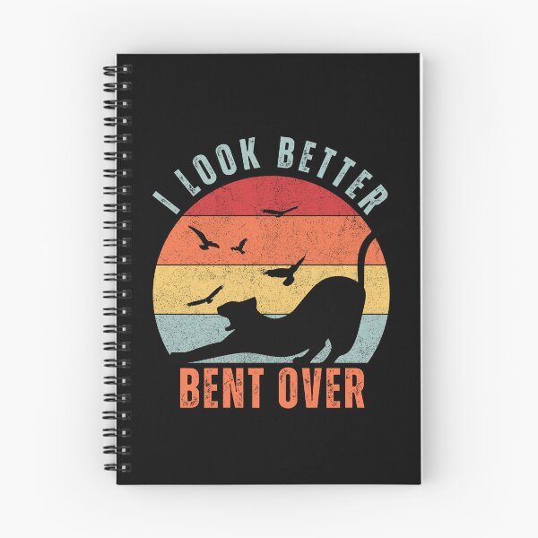 Item preview, I Look Better Bent Over Funny Vintage Cat Stretching Retro Sunset designed and sold by CandyDroidMerch.
