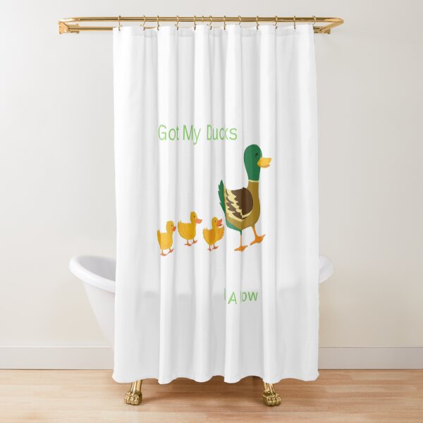 Ducks In A Row Shower Curtain