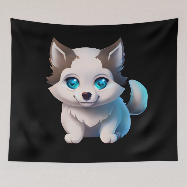 Item preview, Cute husky, cartoon drawing, Ai Generated Art  designed and sold by ACC .