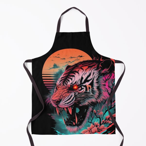 Item preview, Japanese Tiger Head Retrowave - 1980's Animal Print designed and sold by Odd World.