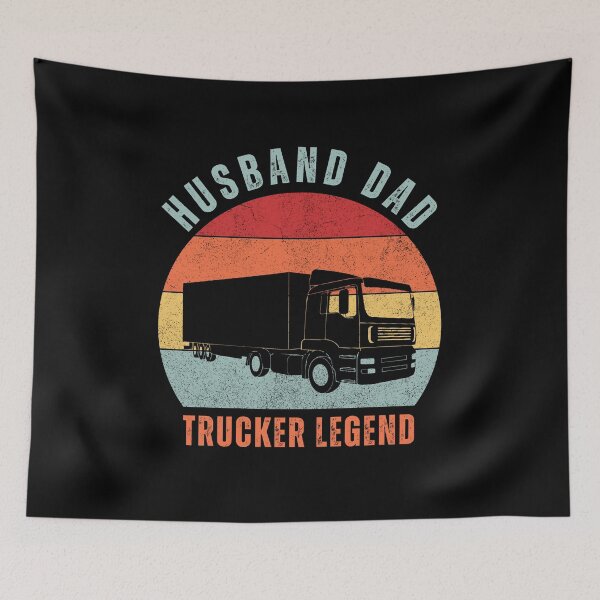 Item preview, Husband Dad Trucker Legend I Drop Big Loads Funny Vintage Retro Sunset designed and sold by CandyDroidMerch.