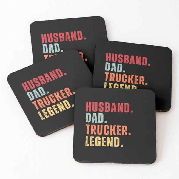 Item preview, Husband Dad Trucker Legend I Drop Big Loads Funny Vintage Retro Sunset designed and sold by CandyDroidMerch.