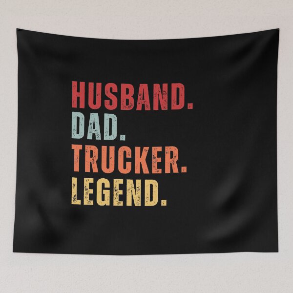 Item preview, Husband Dad Trucker Legend I Drop Big Loads Funny Vintage Retro Sunset designed and sold by CandyDroidMerch.