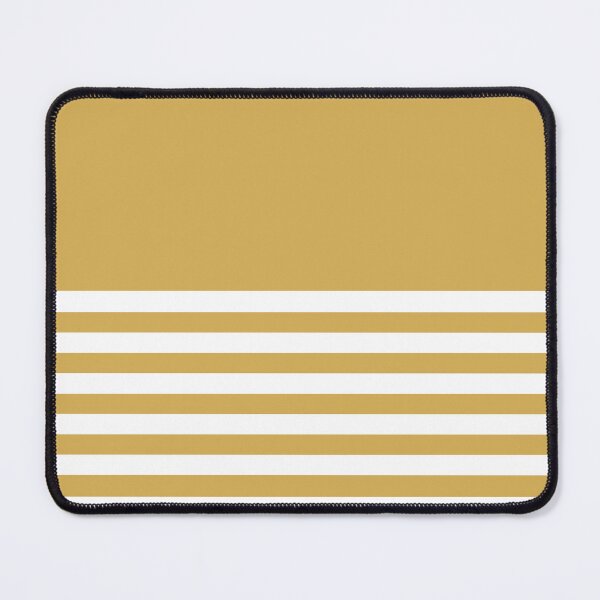 Item preview, GOLD and WHITE HALF BLOCK STRIPES designed and sold by RachelMacht.