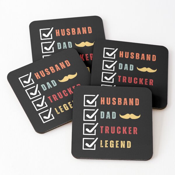 Item preview, Copy of Husband Dad Trucker Legend I Drop Big Loads Funny Vintage Retro Sunset designed and sold by CandyDroidMerch.