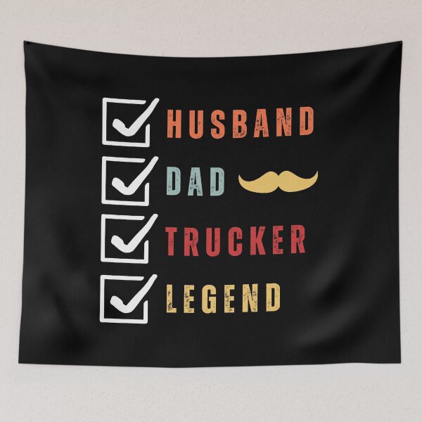Item preview, Copy of Husband Dad Trucker Legend I Drop Big Loads Funny Vintage Retro Sunset designed and sold by CandyDroidMerch.