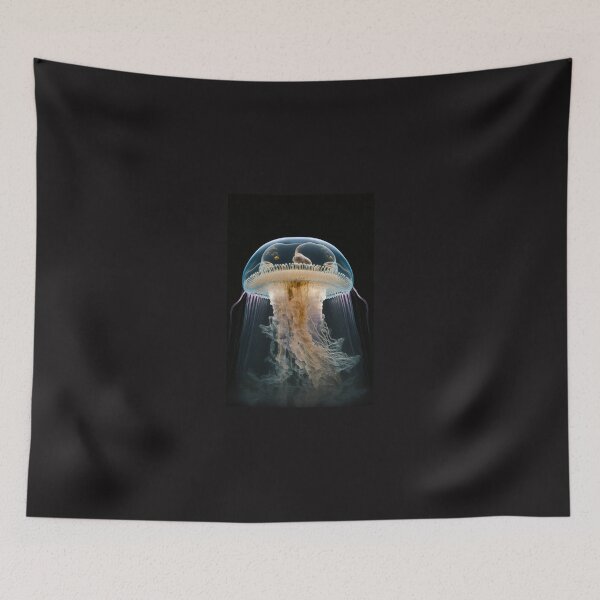 Item preview, Jellyfish Dreamscape: A mesmerizing display of oceanic art designed and sold by AstralArtisan.