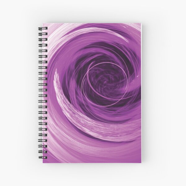 Purple Revolutions Abstract Spiral Notebook