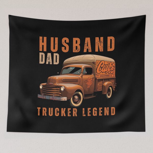 Item preview, Husband Dad Trucker Legend I Drop Big Loads Funny Vintage Retro designed and sold by CandyDroidMerch.