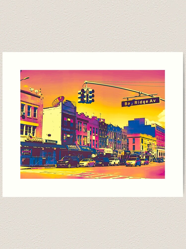 Thumbnail 2 of 3, Art Print, Bay Ridge Brooklyn Pop Art Photography designed and sold by OneDayArt.