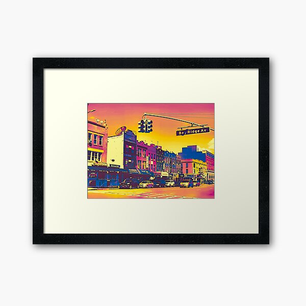 Bay Ridge Brooklyn Pop Art Photography Framed Art Print