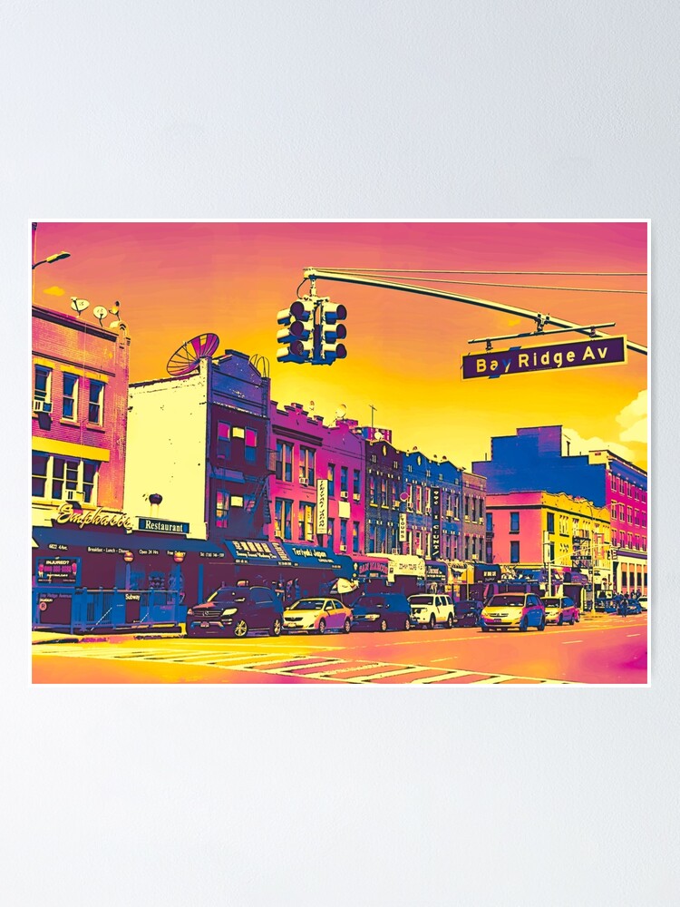 Thumbnail 1 of 3, Poster, Bay Ridge Brooklyn Pop Art Photography designed and sold by OneDayArt.