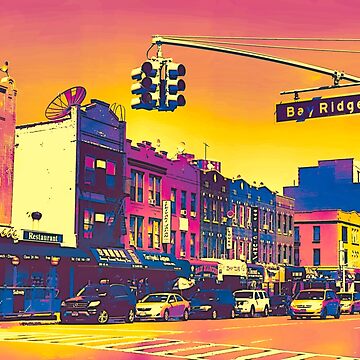 Artwork thumbnail, Bay Ridge Brooklyn Pop Art Photography by OneDayArt