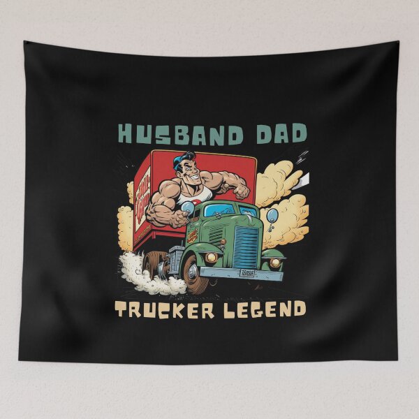 Item preview, Husband Dad Trucker Legend I Drop Big Loads Funny Vintage 50's Comics designed and sold by CandyDroidMerch.