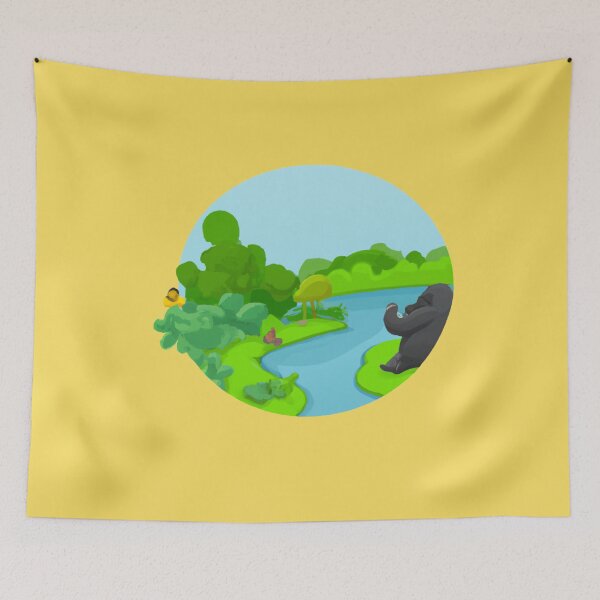 Item preview, Elevated View of the River and Mountains at Sunrise designed and sold by majnate.