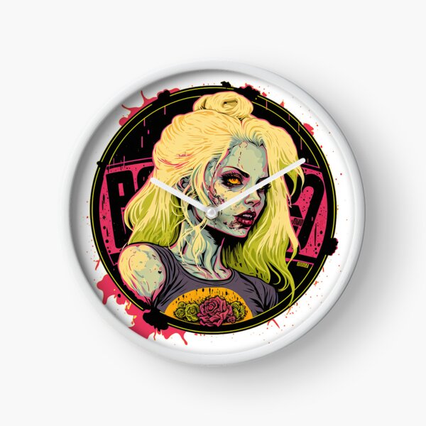 "Pop Zombies: Blonde Edition" Clock