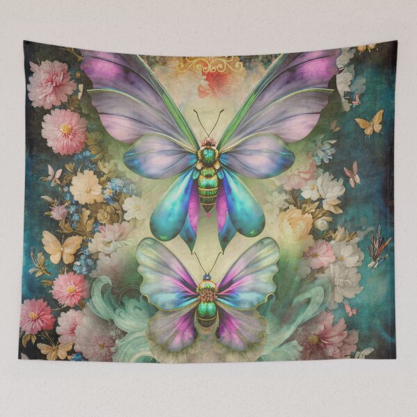 Item preview, Luna Moths & Vintage Flowers designed and sold by Tau Tia L Douglass.