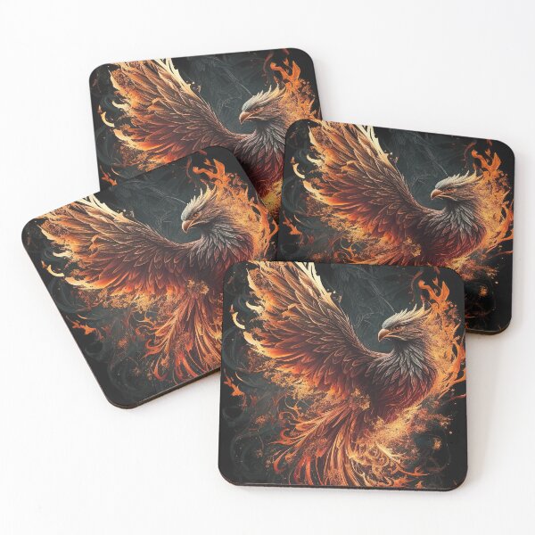 Item preview, Fiery phoenix rising illustration designed and sold by RK - Shop.