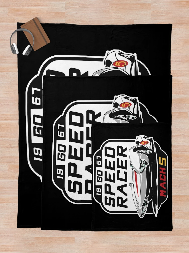 Thumbnail 5 of 6, Throw Blanket, Mach 5 designed and sold by Sakuga Drip.