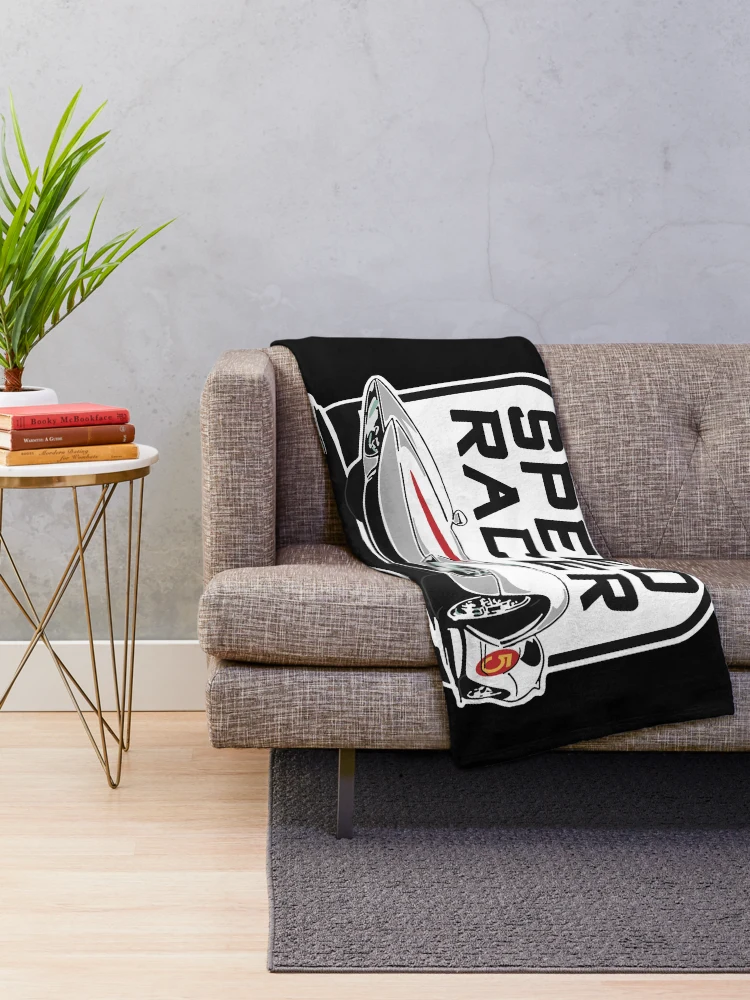 Thumbnail 2 of 6, Throw Blanket, Mach 5 designed and sold by Sakuga Drip.