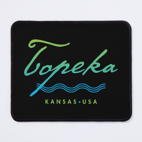 Item preview, Topeka Kansas Typographic River Design designed and sold by Futurebeachbum.