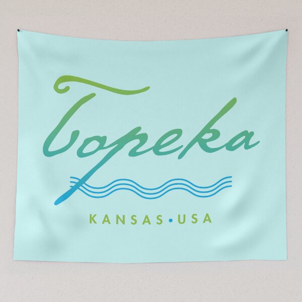 Item preview, Topeka Kansas Typographic River Design designed and sold by Futurebeachbum.