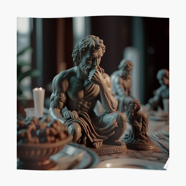 Greek Sculpture thinking Poster