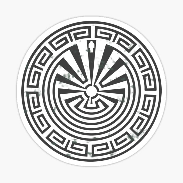 Native American Man in the Maze Sticker