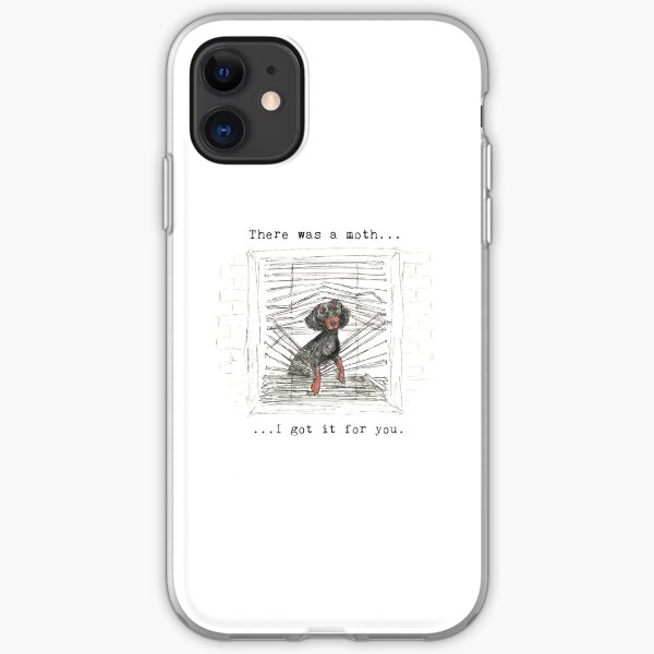 I got it for you. Sausage dog catching a moth illustration. iPhone Soft Case