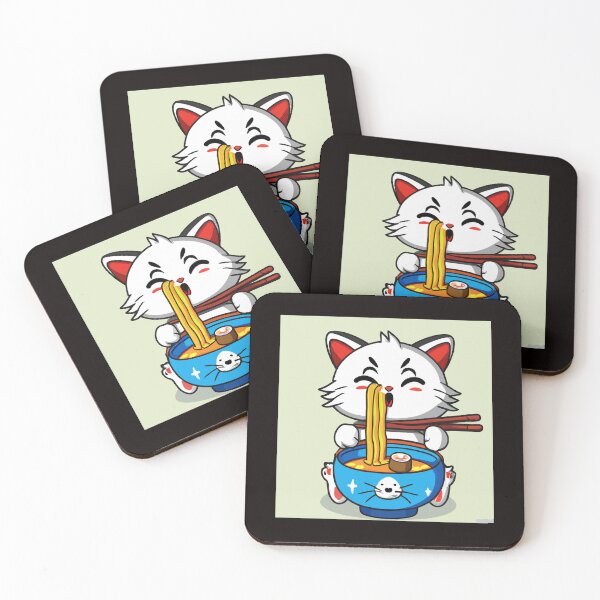 Item preview, Funny Cat Eating Ramen designed and sold by Angelle55.