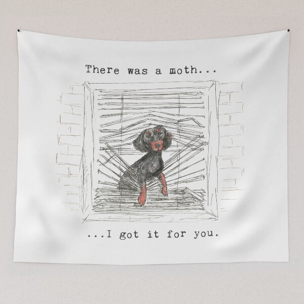 Item preview, I got it for you. Sausage dog catching a moth illustration. designed and sold by CandyMedusa.