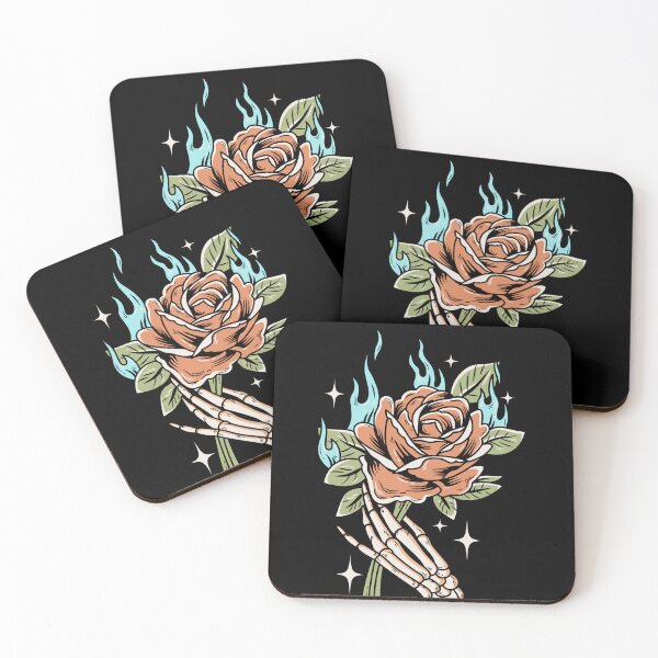 Item preview, skeleton holding rose designed and sold by penofgodstudio.