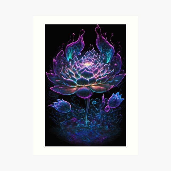 Neon Lotus Flower