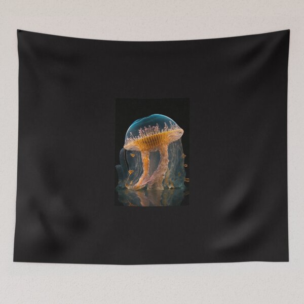 Item preview, Jellyfish Enchanted: A mesmerizing display of oceanic art designed and sold by AstralArtisan.
