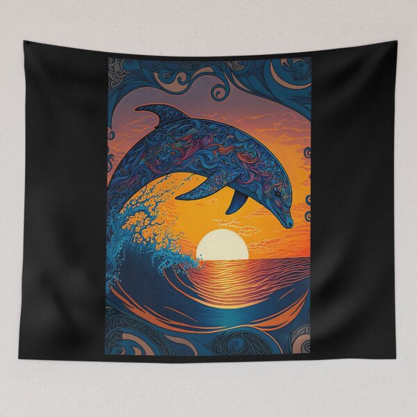 Item preview, Dolphin and Watery Sunset designed and sold by Luis Rodrigues.